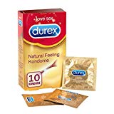 Durex Natural Feeling Kondome - Latexfreie Kondome für ein natürliches Haut an Haut Gefühl -  (1 x 10 Stück)